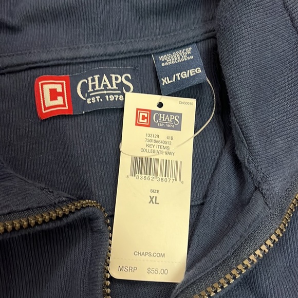 Chaps 1/4 zip long sleeve shirt XL NWT - Picture 4 of 5